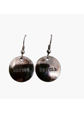 Karma Earrings Inspiration Pendant Charm Motivation